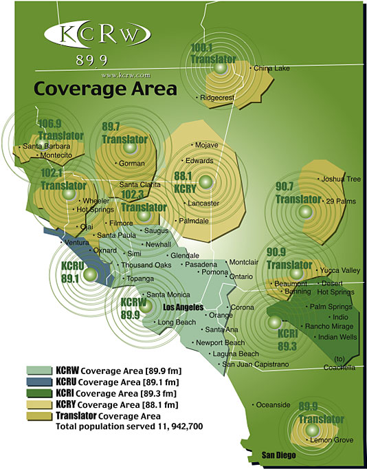 KCRW Coverage Map