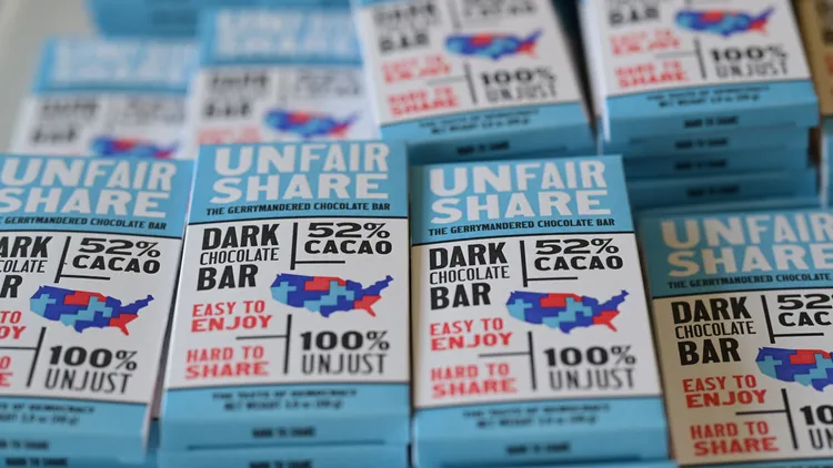 This chocolate bar is an edible civics lesson in political inequality