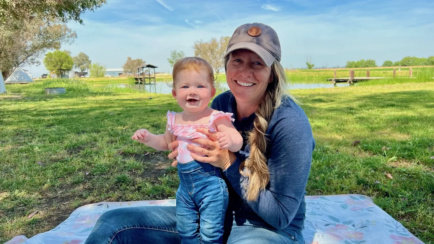 With a focus on ranching and her farm, Meredith Bell waited until her 40s to have her daughter, Addy.