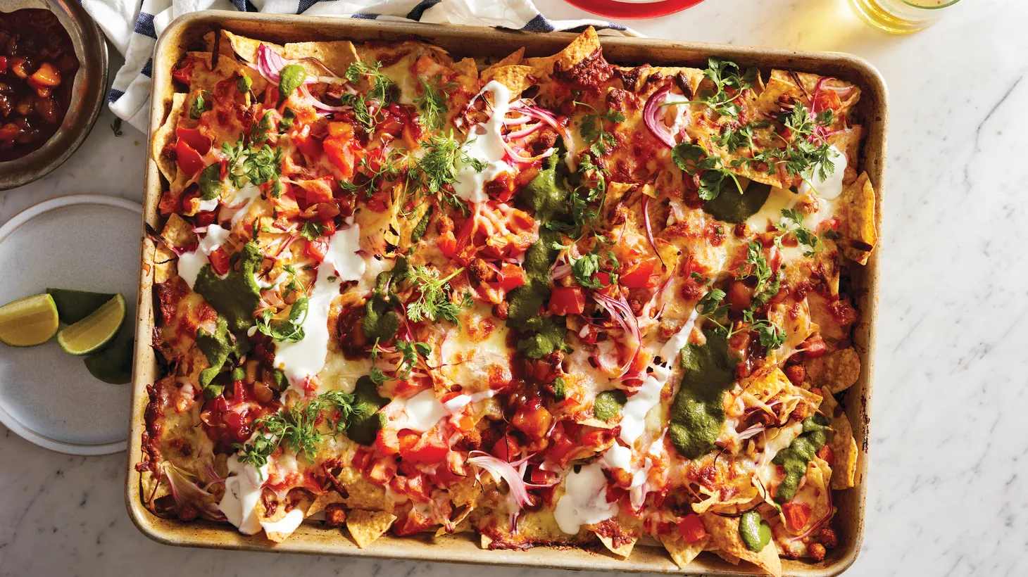 These chaat masala nachos were inspired by a Priya Krishna recipe.