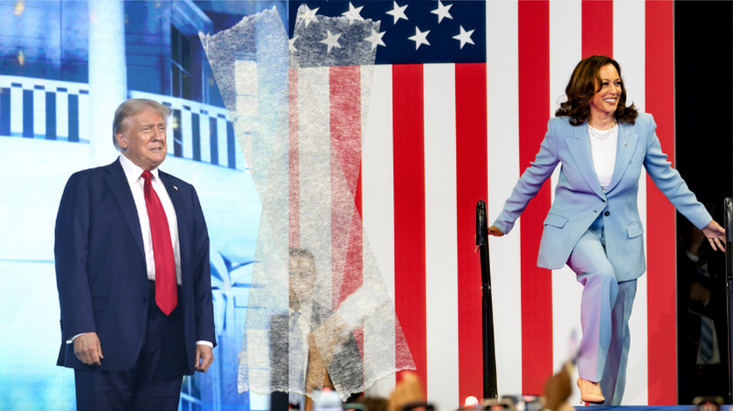 Donald Trump and Kamala Harris