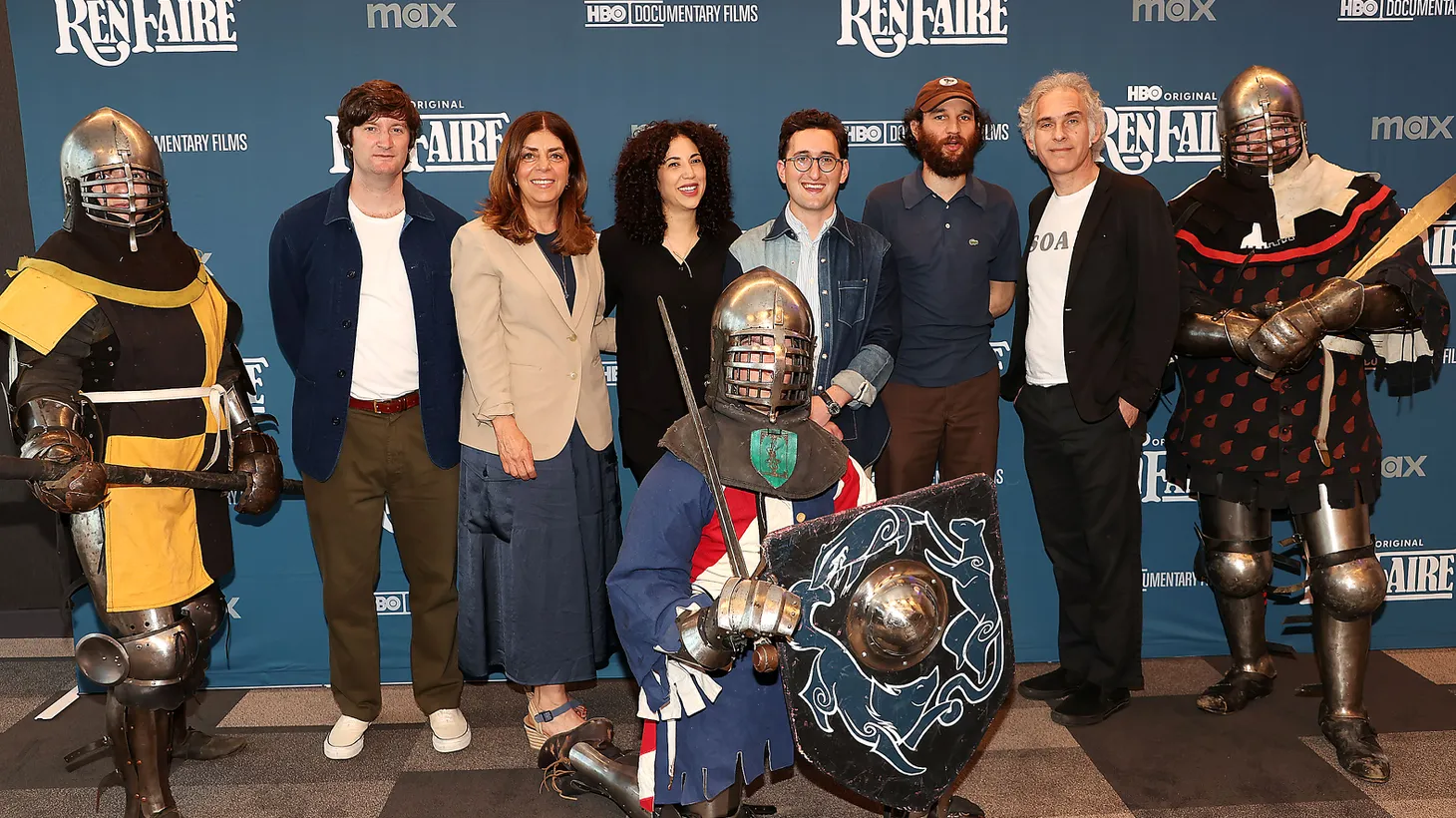 New York Premiere Of Documentary 'Ren Faire' at the Hudson Yards Featuring: David Herbert, Nancy Abraham, Sara Rodriguez, Lance Oppenheim, Josh Safdie, Ronald Bronstein with the Texas Renaissance Festival Knights Where: New York, United States When: 22 May 2024