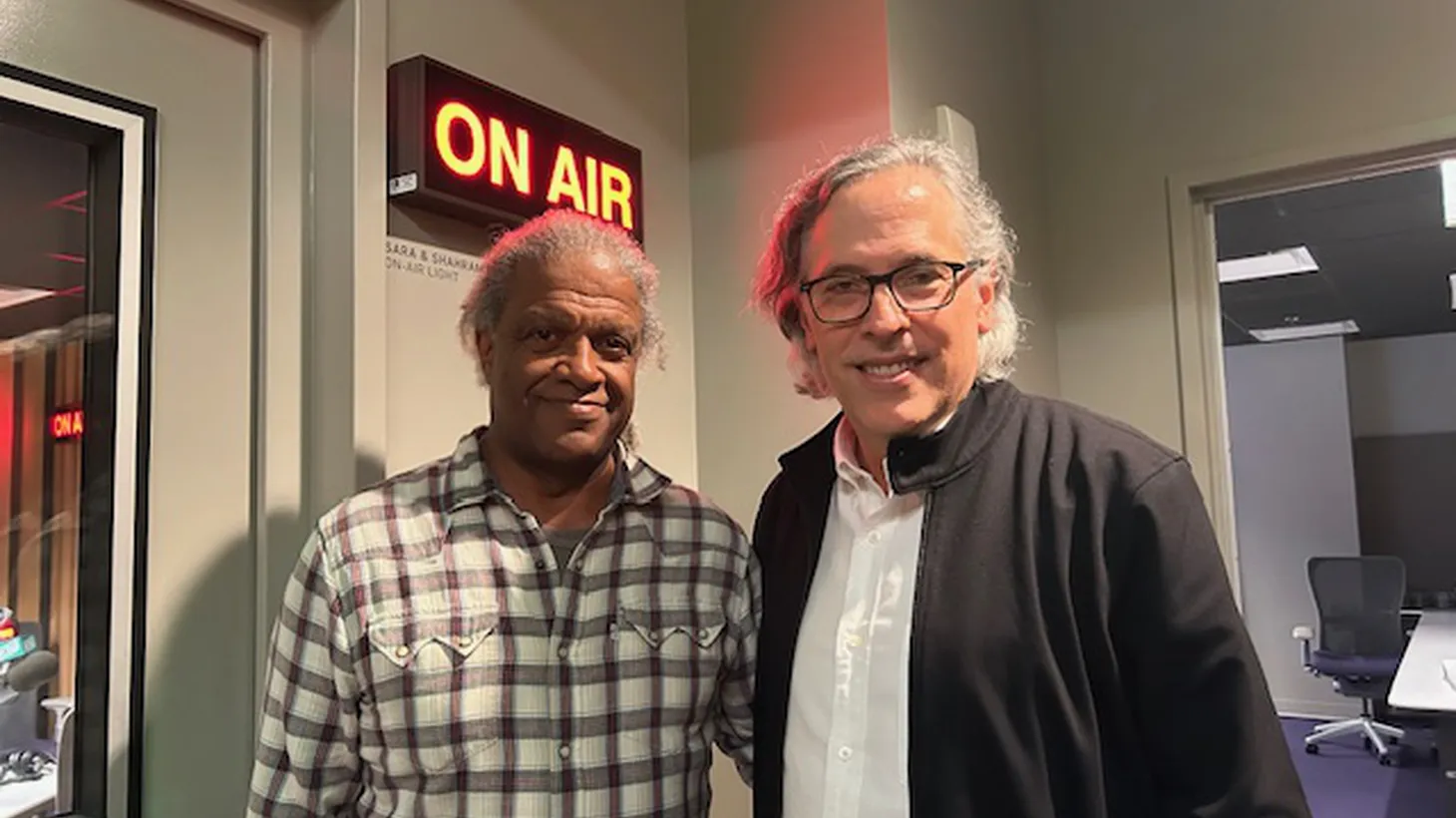 Elvis Mitchell and Rodrigo Prieto at KCRW.