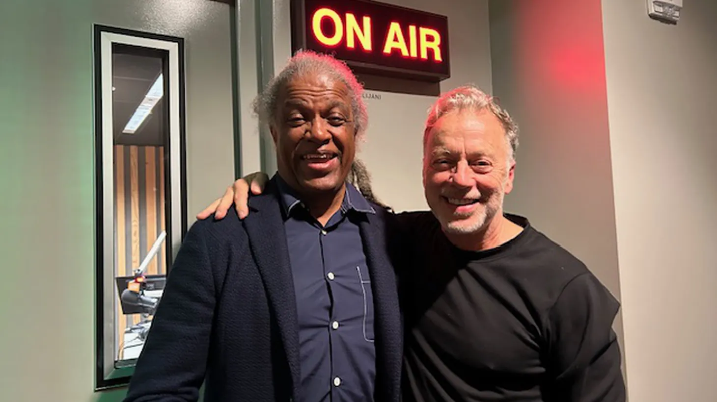 Elvis Mitchell and Chris Douridas at KCRW.