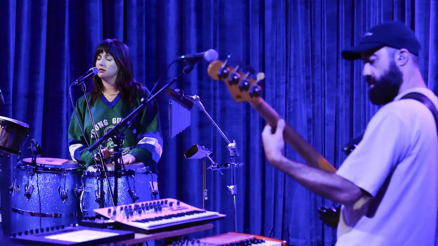 Brijean works it out in KCRW’s Annenberg Performance Studio.