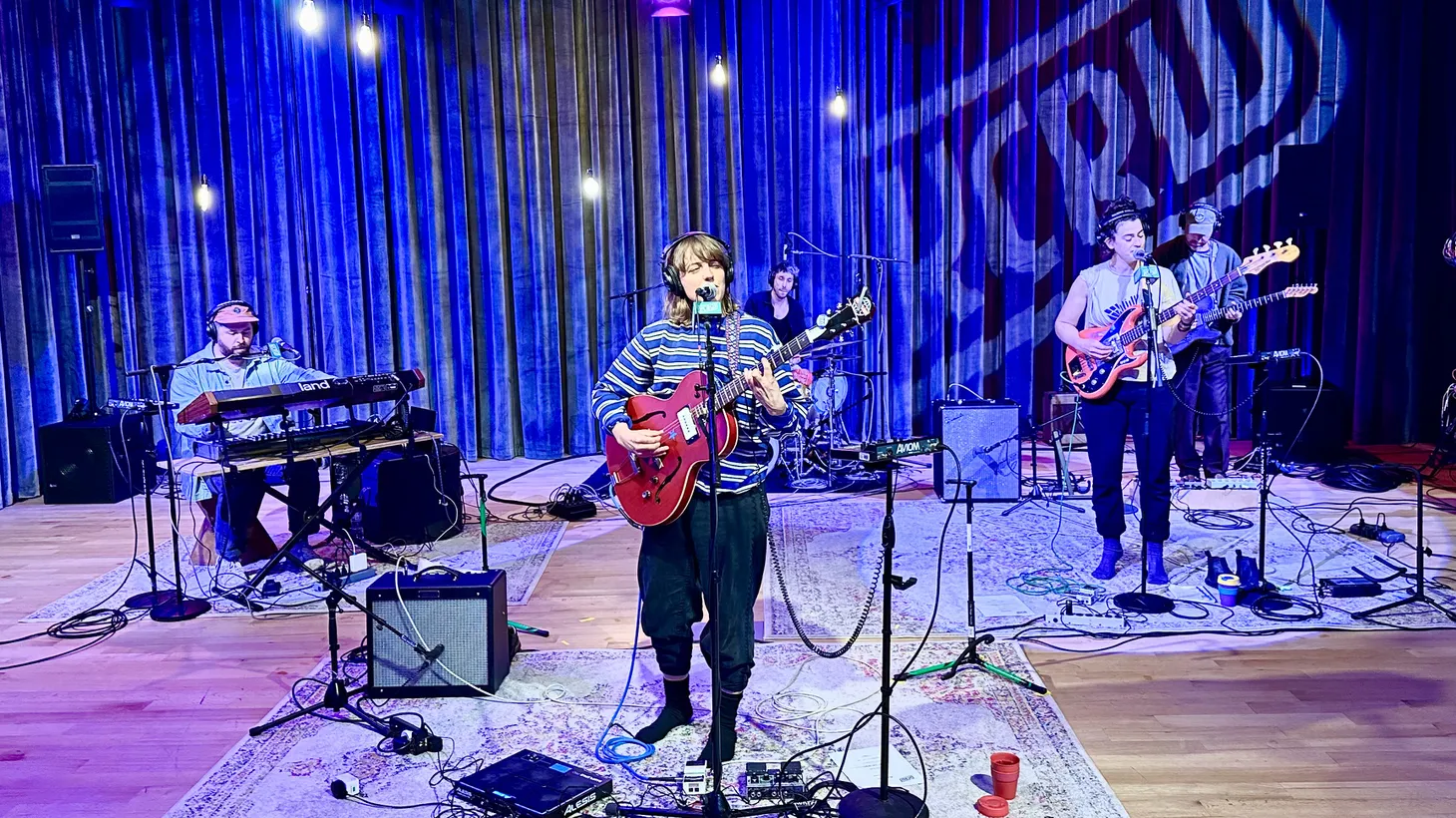 Rozi Plain and her merry band of intricate song crafters make their US radio debut in KCRW’s Annenberg Performance Studio.