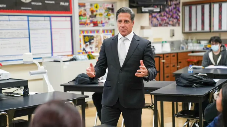 LAUSD Superintendent Alberto Carvalho discusses student achievement, school safety, and cellphone bans in an exclusive interview with KCRW’s Robin Estrin.