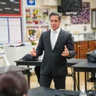 LAUSD chief talks cellphone ban, police, test scores