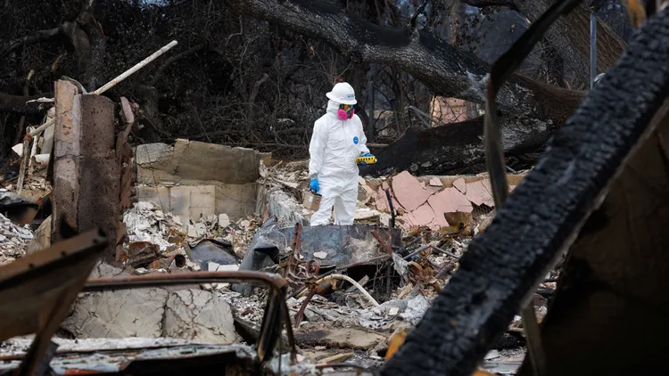 The cleanup is underway in Altadena and Pacific Palisades, and local organizations are educating immigrant day laborers on how to stay safe.