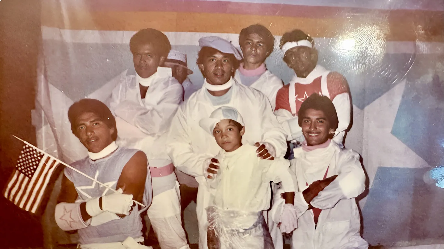 “Every Olympics, I bring it up. I was in the ‘84 Olympics. They're like, ‘What?’ ‘I was in the Olympics. Closing ceremony, but I was in it,’” says Santa Ana native and former breaker Sergio Segura, pictured here with fellow breakdancers at the 1984 Olympics in Los Angeles.