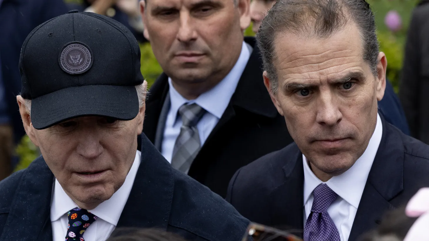 President Joe Biden and his son Hunter attend the 2024 Easter Egg Roll on the South Lawn of the White House, Washington, District of Columbia, United States, April 1, 2024.