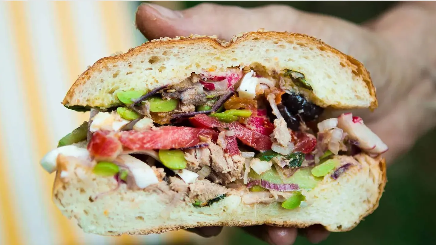 Pan bagnat is basically salade niçoise in a bun.