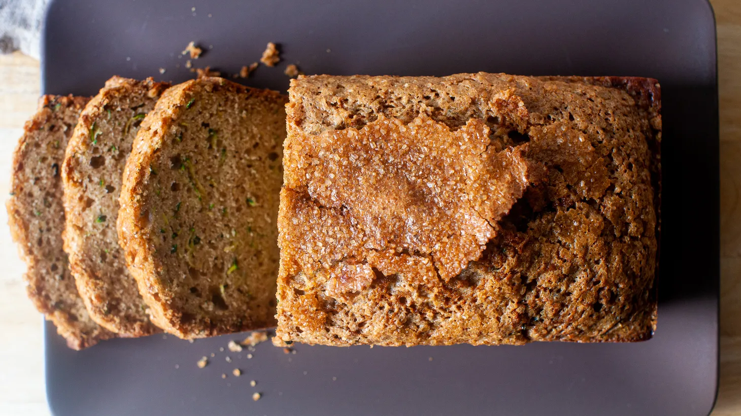 The Smitten Kitchen’s Ultimate Zucchini Bread recipe requires two full cups of shredded zucchini.