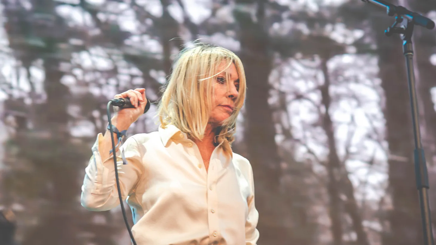 Kim Gordon, formerly of Sonic Youth, plays Pitchfork 2021 Day 2 in Chicago, Illinois on September 11, 2021.