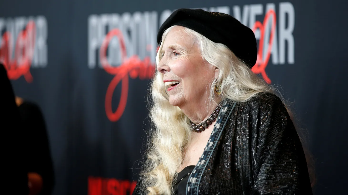 Joni Mitchell arrives for the 31st annual MusiCares Person of the Year Gala in Las Vegas, Nevada, U.S., April 1, 2022.